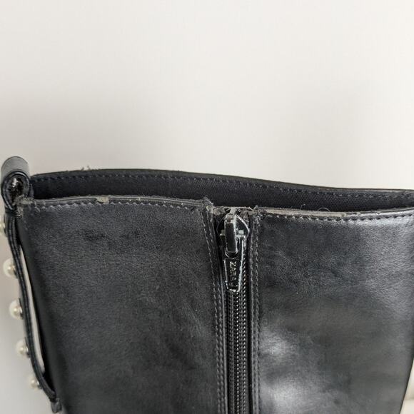 Zara Kids girls knee high black faux leather riding boots size 35 - Picture 11 of 13